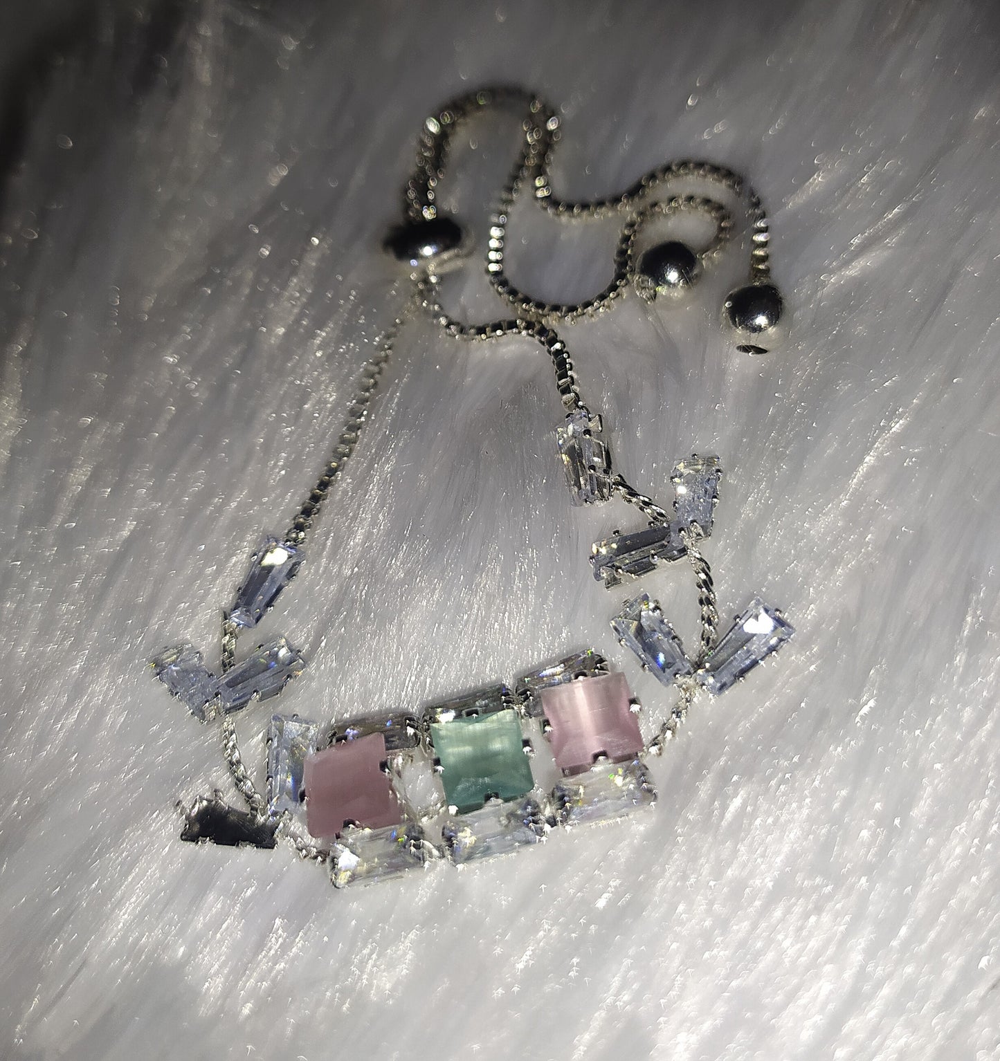 🌸 Adjustable Pastel Charm Bracelet