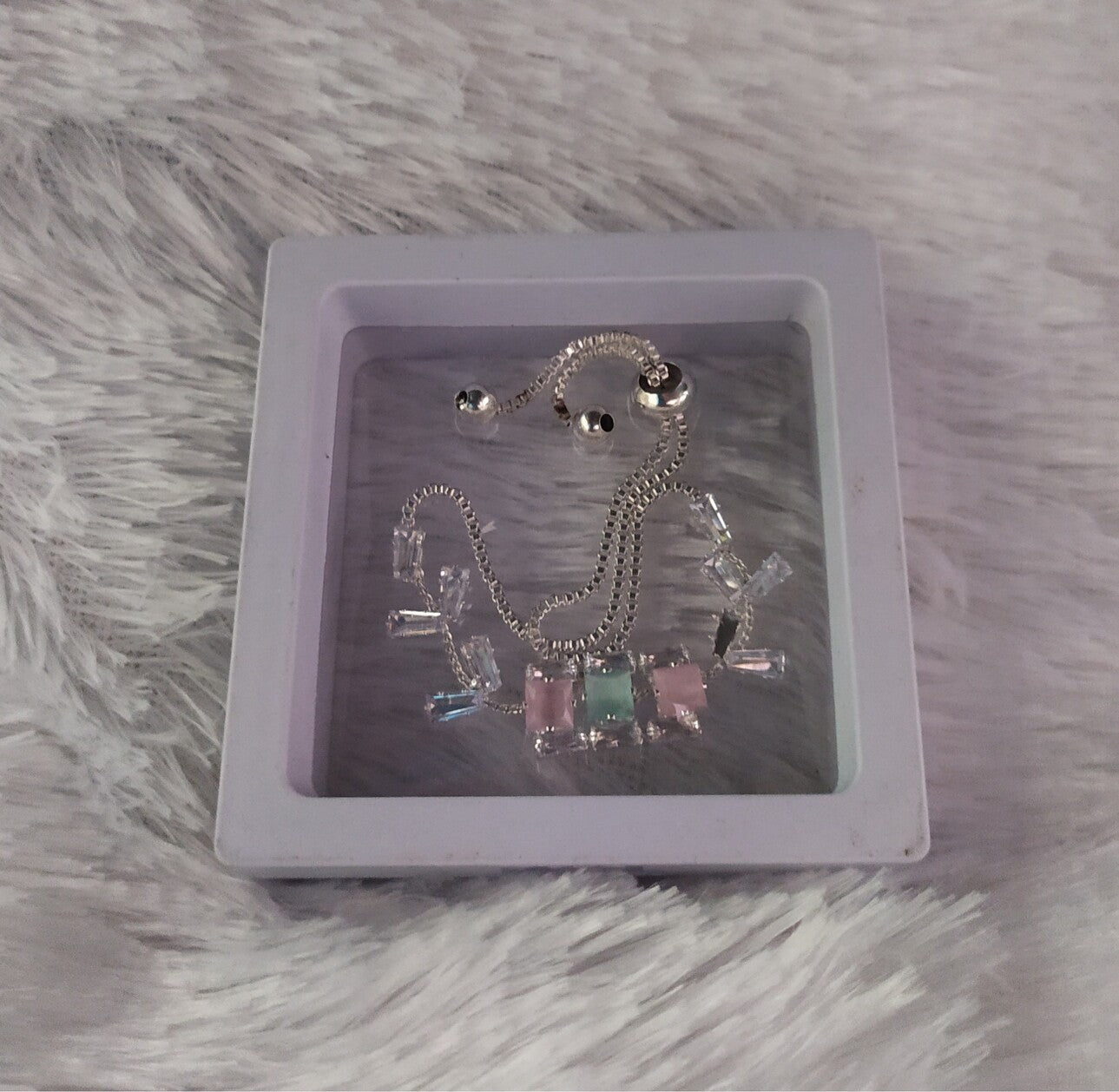 🌸 Adjustable Pastel Charm Bracelet