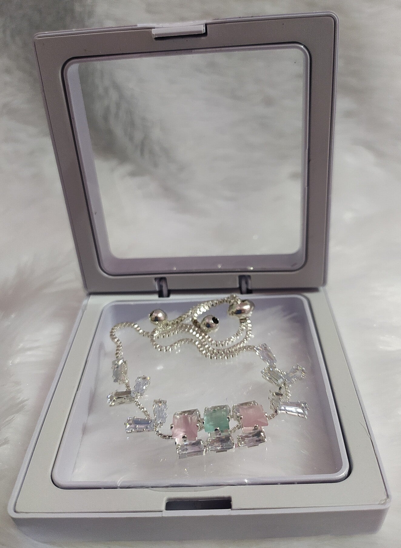 🌸 Adjustable Pastel Charm Bracelet