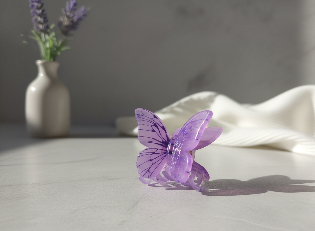 Butterfly Hair Clutcher – Elegant & Lightweight Floral Hair Clip