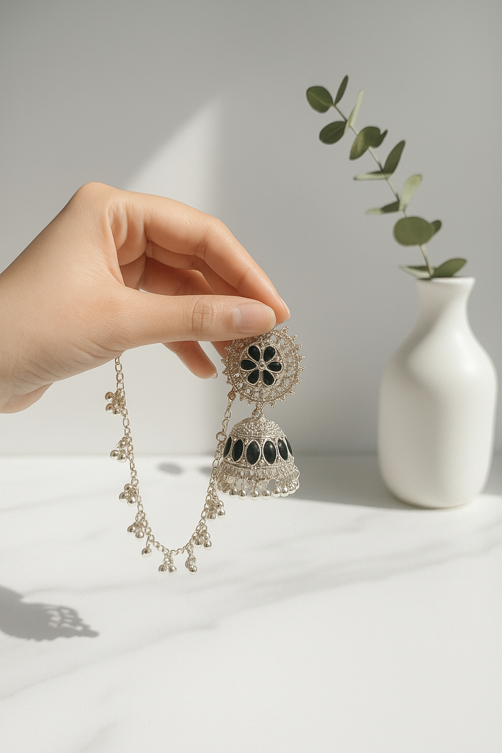 Midnight Spark Black Elegance Earrings