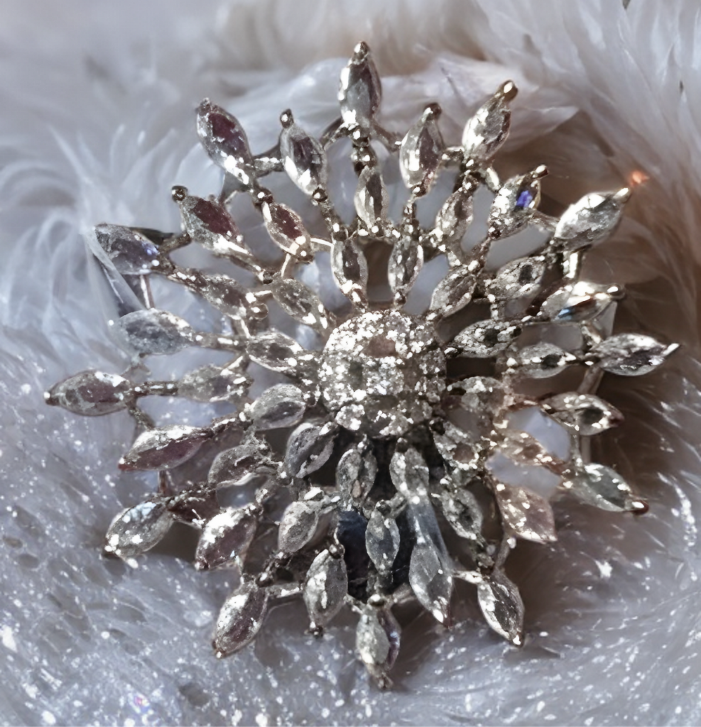 Stylish American Diamond Big Cocktail Ring