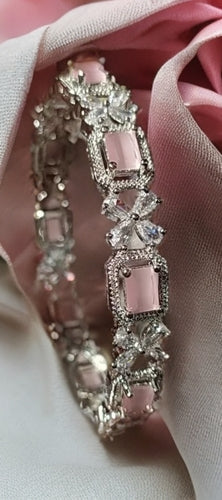 Stylish Pink AD  Bangles for Women & Girls – Set of 2