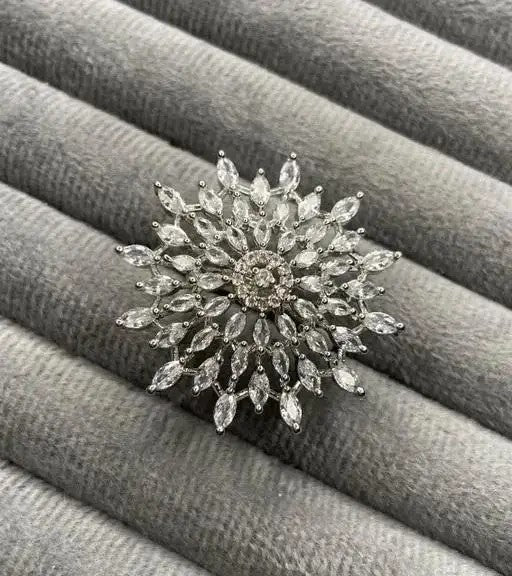 Stylish American Diamond Big Cocktail Ring