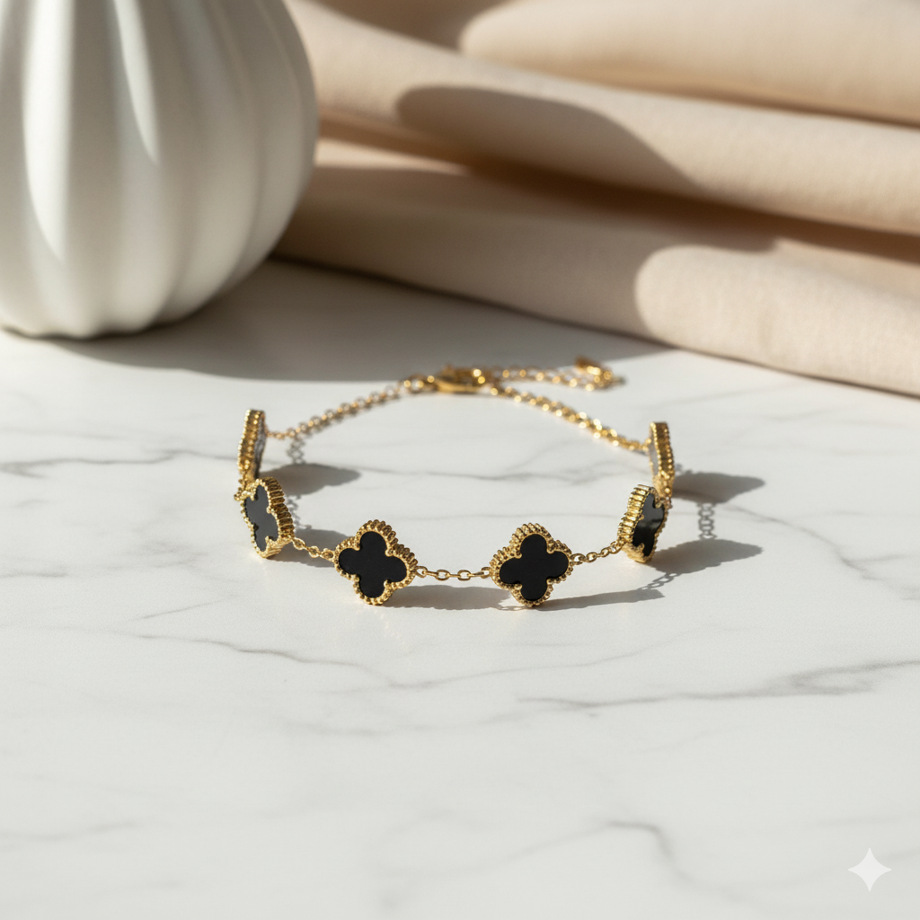 Black Clover Charm Bracelet