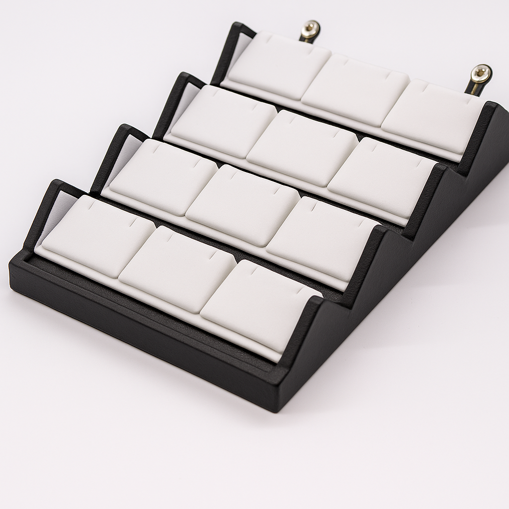 Black Earring Organizer Box – Holds 12 Pairs, Wholesale Pack (MOQ - 100)