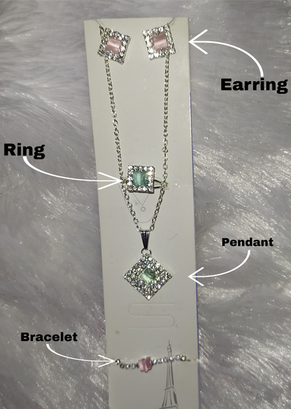 Sparkling Silver Jewelry Combo