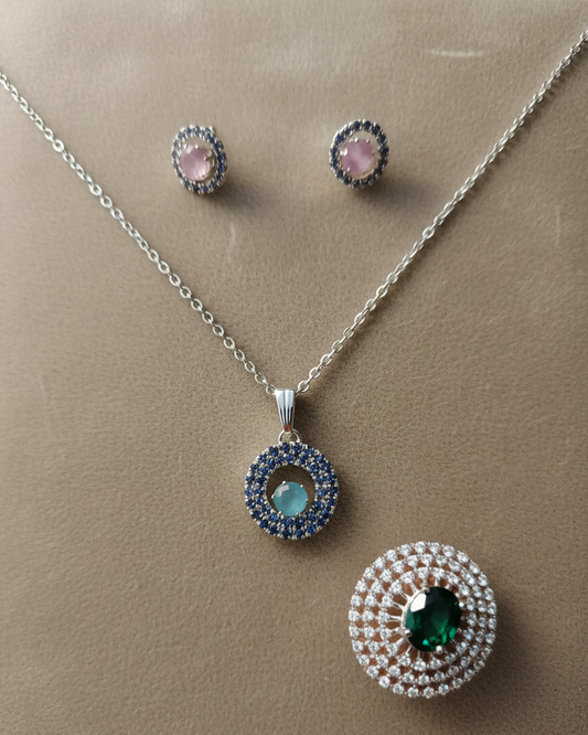 Emerald Ring & Jewelry Combo