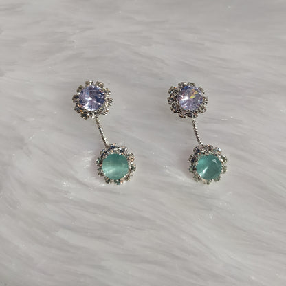 Sparkling Pastel Charm Necklace Set (Double Line)