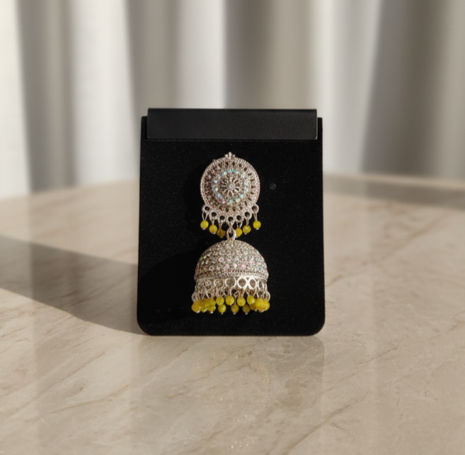 Yellow Jhumka for Haldi & Casual Wear