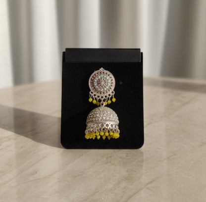Yellow Jhumka for Haldi & Casual Wear