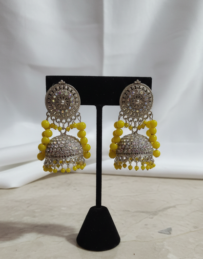Yellow Jhumka for Haldi & Casual Wear