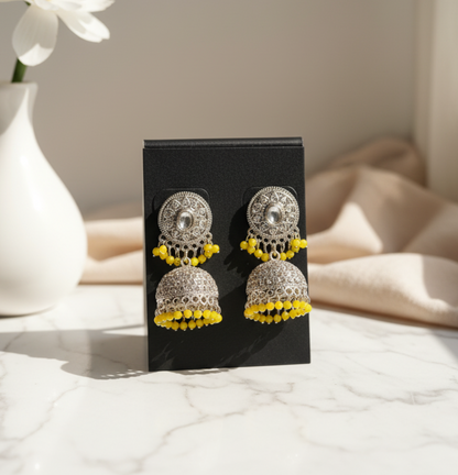 Yellow Jhumka for Haldi & Casual Wear