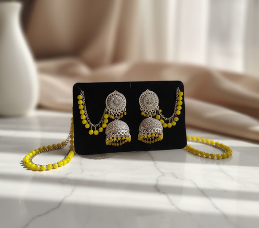 Yellow Jhumka for Haldi & Casual Wear