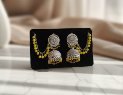 Yellow Jhumka for Haldi & Casual Wear