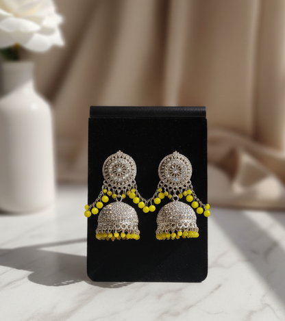 Yellow Jhumka for Haldi & Casual Wear
